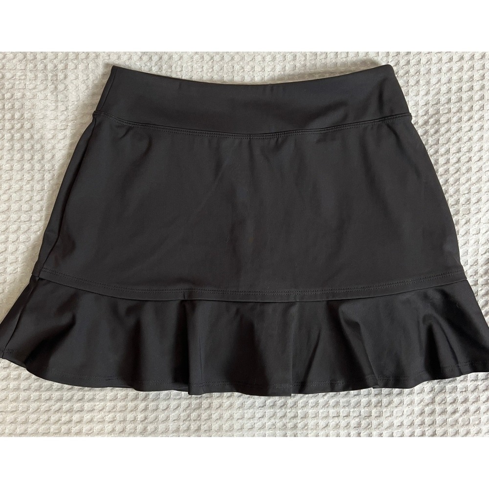 Tommy Bahama Golf Skort Black Ruffle Hem Athletic Tennis Skirt Women Small